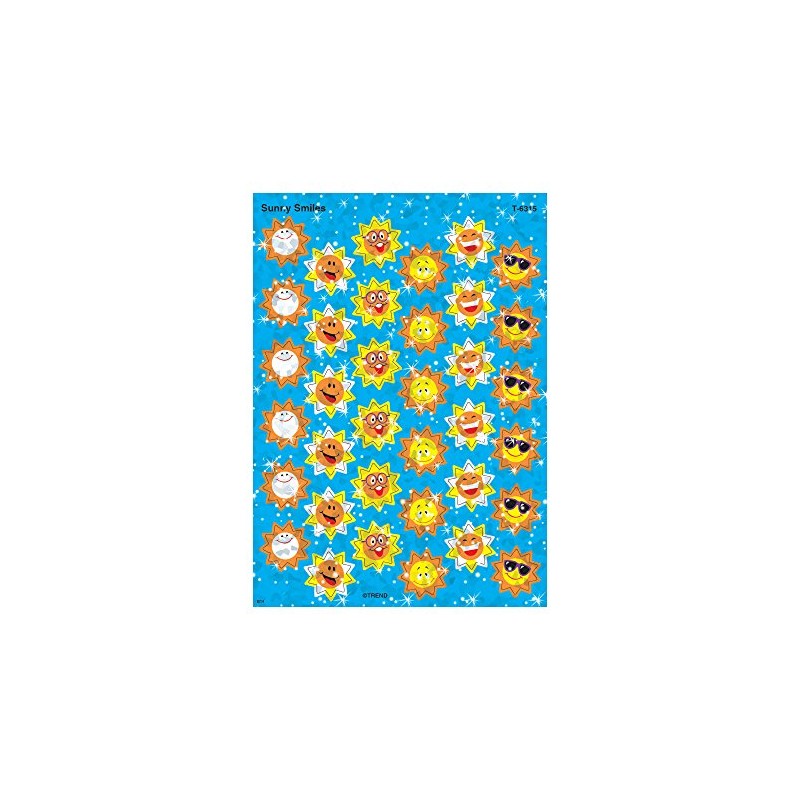 Trend Enterprises Inc. Sparkle Stickers Sunny Smiles