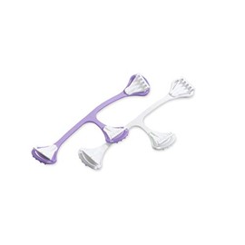 Snappi Windelklammer für Mullwindeln Stoffwindeln | 2er Pack | Große 1 (klein) (Weiß/Lila)