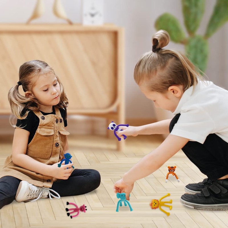 ArtCreativity Bendable Mini Zoo Animals, 48 Stress Relief Toys for