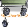 TMZ Folding Wagon with Canopy, 265 lbs Capacity, 2 Foldable