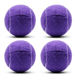 ZHUOKECE 4 pelotas de tenis precortadas para patas de muebles, protección del piso, cubiertas de fieltro resistentes de larga duración (morado)