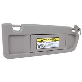 ROADFAR Right Passenger Side Sun Visor Fits for Honda Civic 2006-2011 Warm Gray Windshield Sun Visor Without Sunroof 83230-SNA-A01ZE