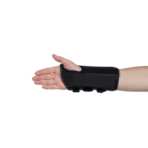 FitPro FP70223 Adjustable and Lightweight 8" Wrist Brace With Removable Insert- Left, Small, Black