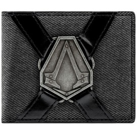 Lineage Assassin's Creed Syndicate Brotherhood Emblem Wallet Bi-Fold Coin Pocket & Card Holder, Grey