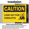 Look Out For Forklifts OSHA Caution Vinyl Decal Label 10