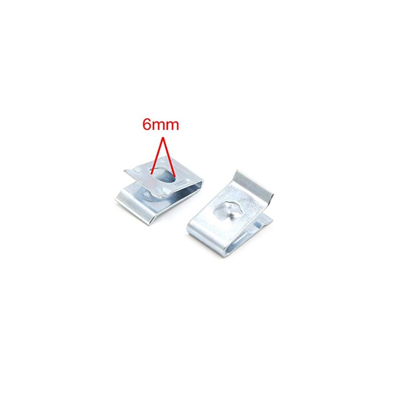 sourcing map 100x Tapping Screws Fastening Sheet Metal Nut Clip