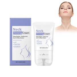 Roller-Halscreme mit Hyaluronsäure, Neck Firming Cream, Feuchtigkeitsspendende Anti-Falten-Pflege, Straffende Nackencreme mit Massageroller, Reduziert Falten & Strafft Hautelastizität