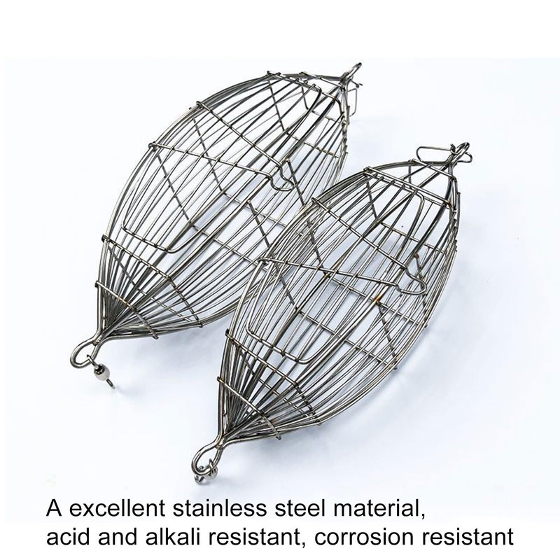 Crawfish Trap Bait,Cage for Shrimp - Stainless Steel Portable Basket