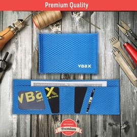 VBAX VBAX Microfiber Waterproof RFID Slim Bifold Wallet for Men - Minimalist Front Pocket Card Holder Holds up to 10 Cards and Cash, Blue