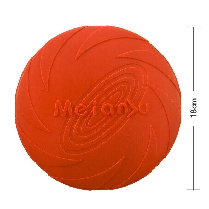 Dog Frisbee Rubber Pet Puppy Safe Exercise Fetch Outdoor Training