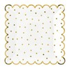 Slant Collections 8-Count Disposable Dinner Size Square Scalloped Paper Plates,