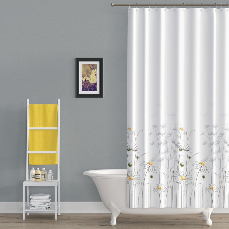 Extra Long And Wide Fabric Shower Curtain, 240cm Wide by