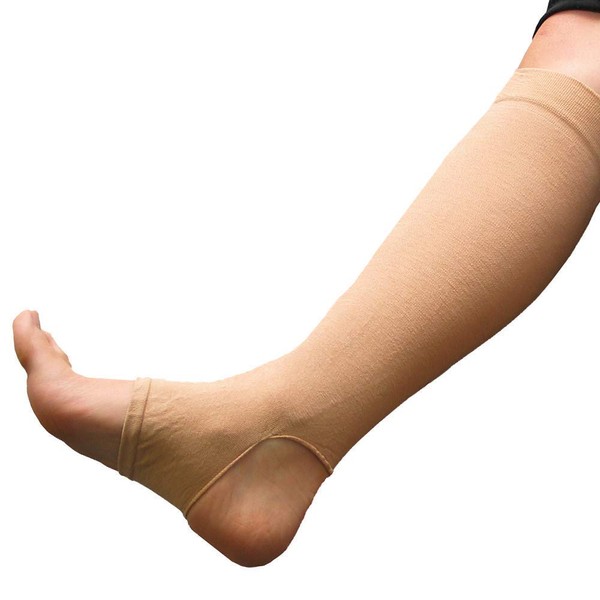 GeriLeg Prevent Products, Inc Elderly Leg Skin Protector, Thin Skin Tear & Bruise Protective Geri-Sleeves for Legs - Made in USA -One Pair per Pack (Small/Beige)