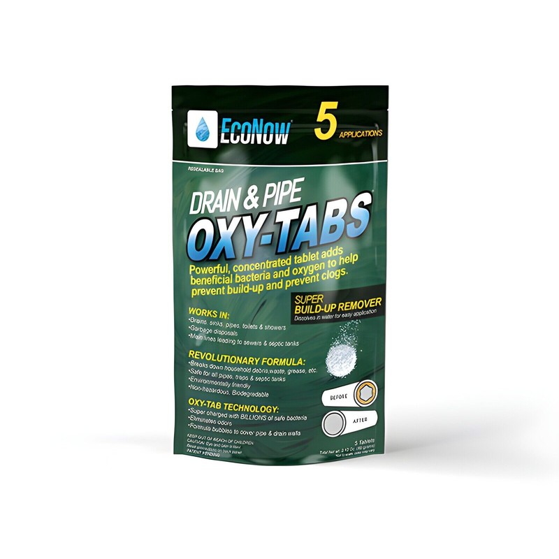 EcoNow 5mo. Oxy Tabs PRO STRENGTH Monthly Pipe-Plumbing Cleaning Maintenance