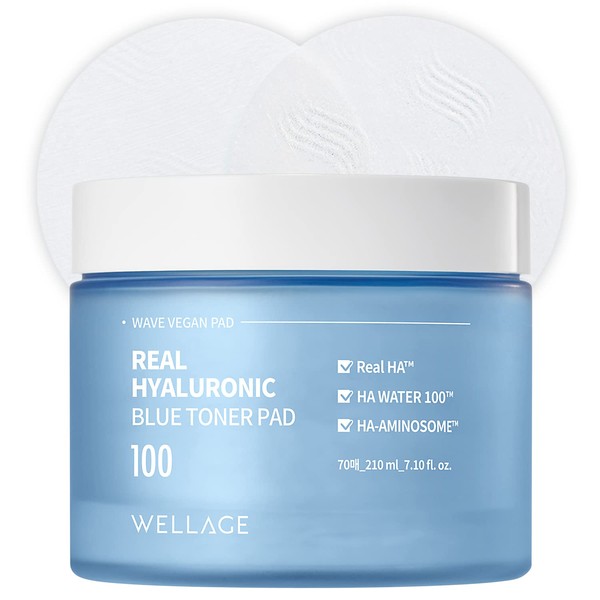 wellage WELLAGE Real Hyaluronic Blue Toner Pad C Quick Soothing