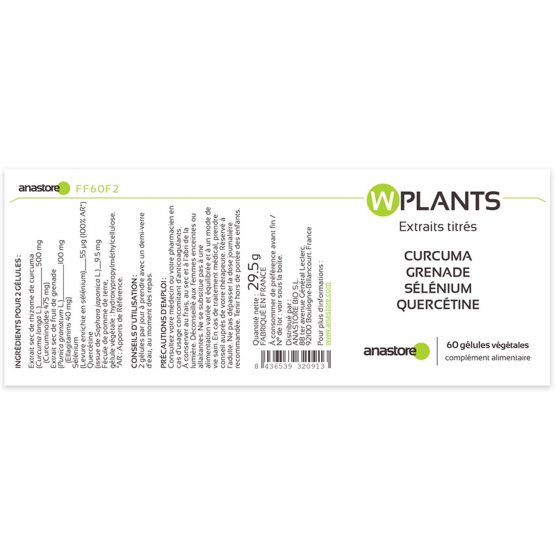 WPLANTS Complex Antioxidants High Dose Extracts of Turmeric, Pomegranate, Japanese