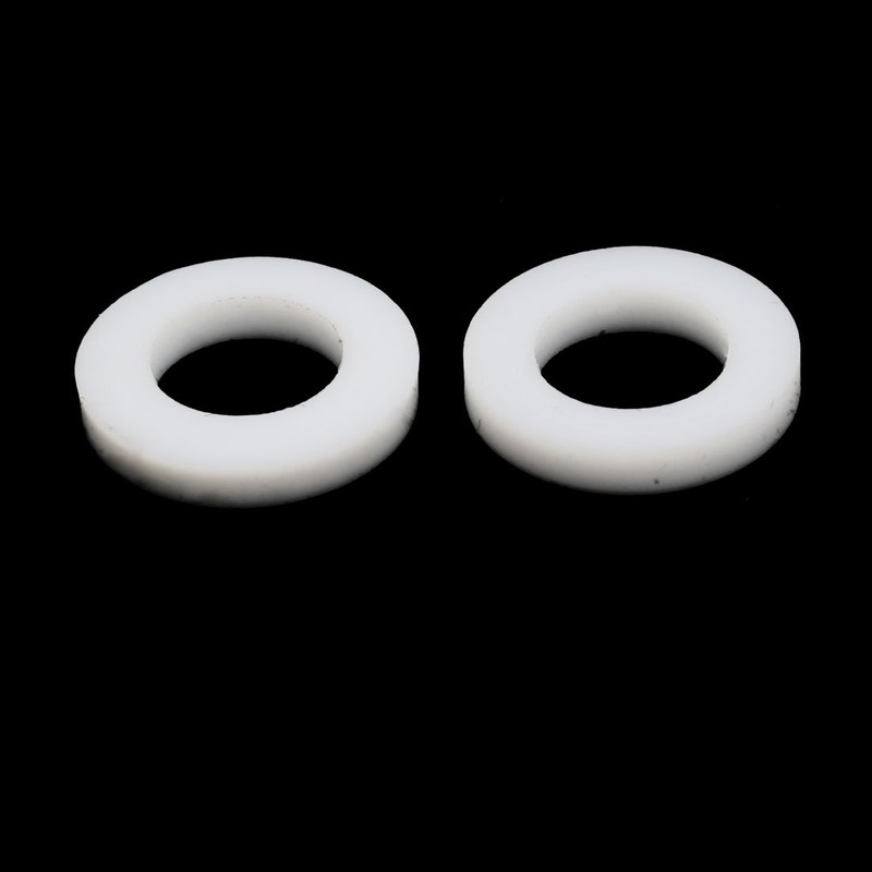 Sourcingmap 18mmx10mmx3mm PTFE Flat Washer Flange Gasket White 10pcs