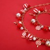 HSWE Christmas Candy Cane Jewelry Set Red White Candy Cane