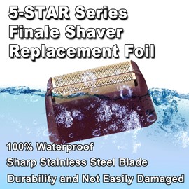 Red Professional 5 Star Series Finale Shaver Replacement Foil with Cutter Bar Assembly Compatible with wa-hl Shaver Foil 7031-100, 7043-100 (2PACKS)
