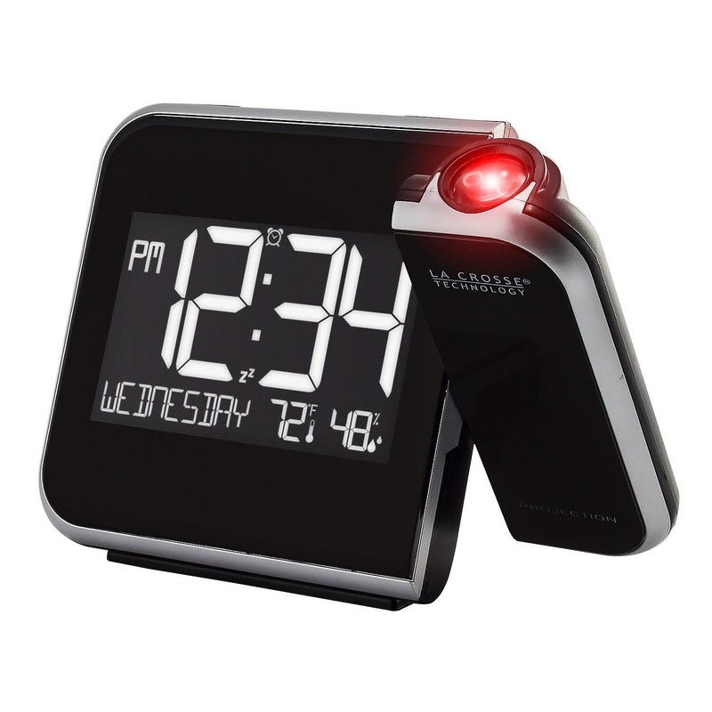 La Crosse Technology 616-1412 Projection Alarm Clock with Indoor Temperature