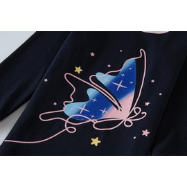 Girls Pyjamas Set Sleepwear Cotton Toddler Clothes Long Sleeve Nightwear Pjs 2 Piece Outfit for Kids 5-6 Years