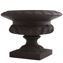 Nearly Natural 12.5in. H Iron-finish Decorative Urn (Indoor/Outdoor) Containers Gray