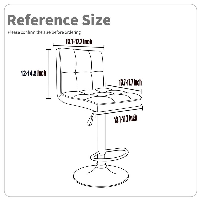 Waterproof Bar Stool Chair Covers, PU Leather Barstools Chair Covers,