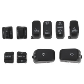 YINETTECH 10pcs Motorcycle Switch Cover Caps 71804-03 Compatible with Har-ley Davidson Sportster Dyna Softail