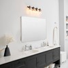 Globe Electric 52089 Dakota 4-Light Vanity Light, Matte Black, Seeded