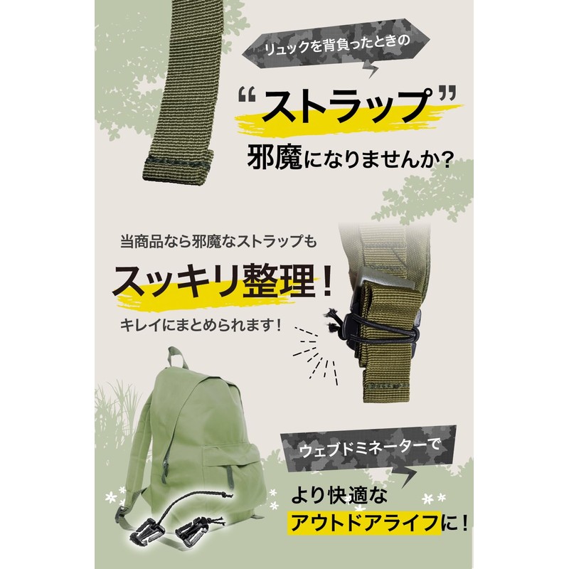cocomauve Web Dominator, 5 Pieces, Buckle, For Outdoor Use, Backpack