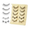 5 Pares Pestañas Extensiones Postizas Mezcladas- Efecto Voluminosas y Naturales