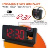 Caliber Digital Projection Alarm Clock - LED Clock with Rotating