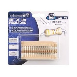 CF 1/4W 5% E3 Resistor Kit 480 Pieces | Resistance Assortment/Kits - 1 Piece - K/RES-E3