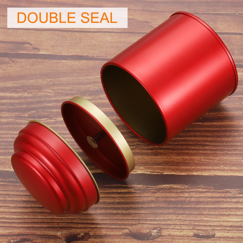 uxcell 6 Pcs Tea Tins Canister with Airtight Double Lids,