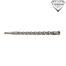 Corintian Solid carbide SDS Plus drill bit, hammer drill, diameter 4-18 mm, masonry drill, concrete drill, wall breakthrough drill, four-edged and suitable for stone, concrete, tiles, etc. (D: 12 mm