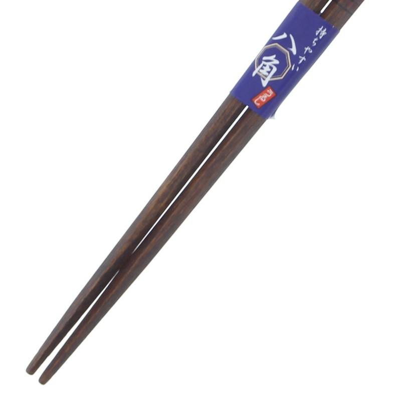 Ishida Japanese Chopsticks Octagon Line Wooden (Natural Wood) Lacquer Tip