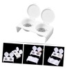 WOONEKY Elegant Nail Cup with Lid 2 Hole Soaking Dish