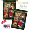 Joy Snow Woman Garden House Flags Kit Wintertime Winter Wonderland