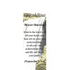 Geraldine "Brave Warrior" Keepsake Name Meaning Bookmark with Verse and