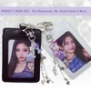 2 Pcs Cute Photocard Holder Keychain with Blue and Purple