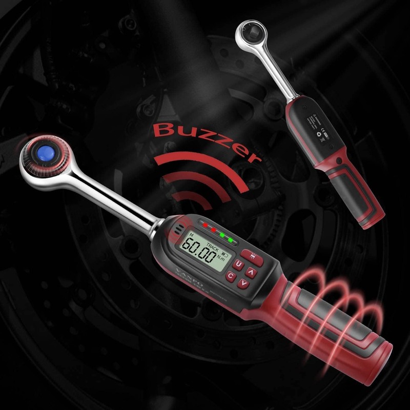 VANPO 3/8 Inch Drive Digital Torque Wrench(5-99.5 ft-lbs./6.8-135Nm), ±2% CW