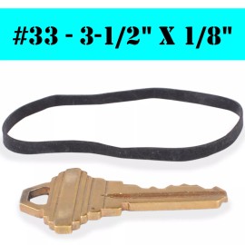 Platinum Rubber 1LB Black UV #33 Rubber Bands USA Bulk Lot Large Angler Fishing Lure 3.5" 1/8 - 1/4lb (200 bands)