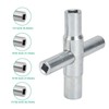 CYTGOUPER 2Pcs 4 Way Sillcock Key, Stainless Steel Portable Sillcock