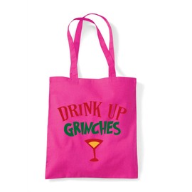 Drink up grinches [BCX] tote shopping bag - Fuchsia