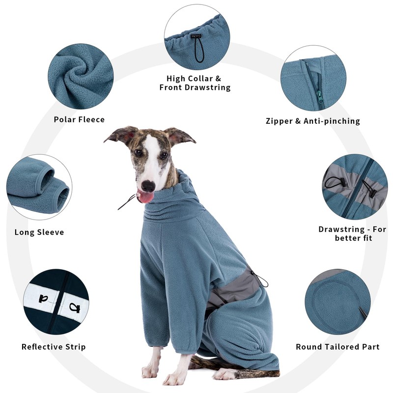 Luxepet Warm Polar Fleece Dog Jacket, Winter Dog Clothes Pullover,