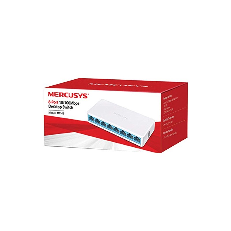 MERCUSYS MS108 Switch de Escritorio de 8 Puertos, 10/100 Mbps