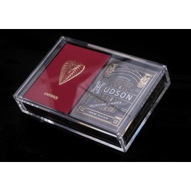 JP GAMES LTD Carat Card Cases - Acrylic Poker Deck Display Case (2 Cover Sleeves) Premium Playing Card Storage