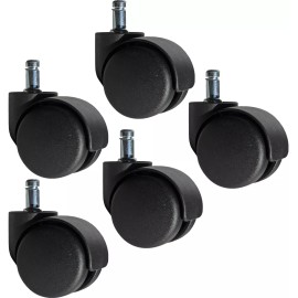 Unbranded/Generic REALSPACE HARRINGTON CHAIR PARTS CASTERS WHEELS 5pc SET #CH-55
