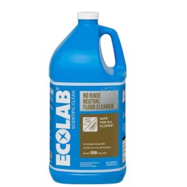 ECOLAB 1 Gal. No Rinse Neutral Floor Concentrate Cleaner, Residue Free Formula f