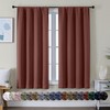 Simplebrand Ava Terracotta Blackout Curtains for Bedroom 63 Inch Length